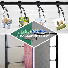 Lofaris 8 Pack | 8’â€?Backdrop Clips Holder With Elastic Band For Photo