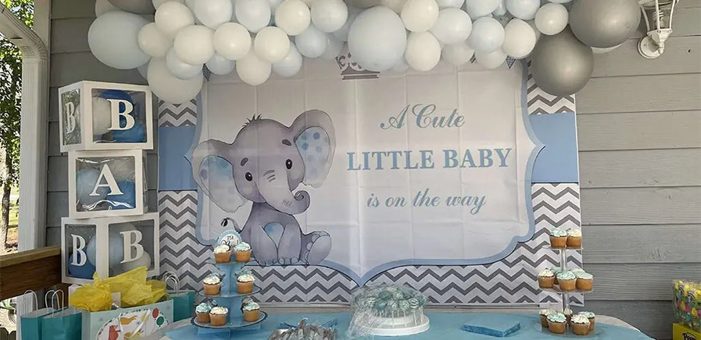 Baby shower backdrop as a surprise gift for your family