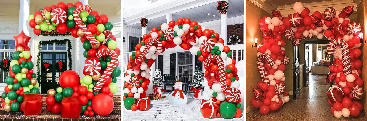 Lofaris Christmas Garland Balloon Arch Kit Candy Red Star Gift | Party Decorations