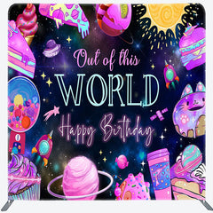 Lofaris Galaxy Out Of World Birthday Pillow Cover Backdrop