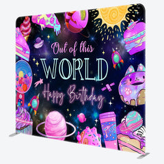 Lofaris Galaxy Out Of World Birthday Pillow Cover Backdrop