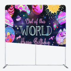 Lofaris Galaxy Out Of World Birthday Pillow Cover Backdrop