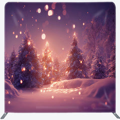 Lofaris Winter Shining Bokeh Tension Fabric Christmas Backdrop