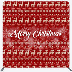 Lofaris Bokeh Snowflake Deer Christmas Pillow Case Backdrop