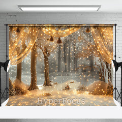 Lofaris Gauze Curtain Light Twinkling Christmas Backdrop