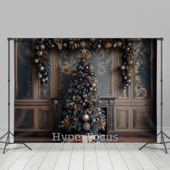 Lofaris Brown Gold Vintage Wall Tree Christmas Vibe Backdrop