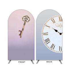 Clock And Key Double Sided Arch Backdrop for Party