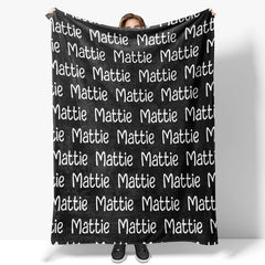 Cute Design Customized Name Blanket For Family Gift