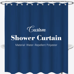 Lofaris Custom Design Photo Text Unique Shower Curtain