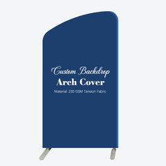 Lofaris Custom Uneven Arch Backdrop Cover with Photo Text