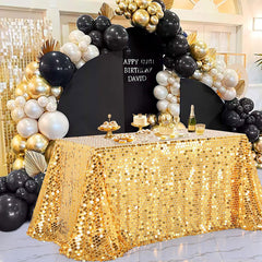 Seamless Big Payette Sequin Rectangle Tablecloth