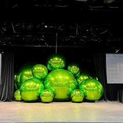 Green Giant Inflatable Mirror Ball Shiny Balloon