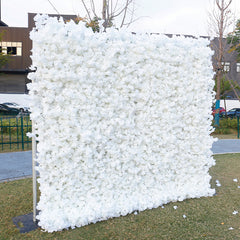 Pure White Romantic Artificial Wedding Flower Wall