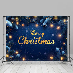 Lofaris Light Twinkling Snowy Night Merry Christmas Backdrop