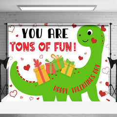 Lofaris Dinosaur You Are Tons Of Fun Valentines Day Backdrop