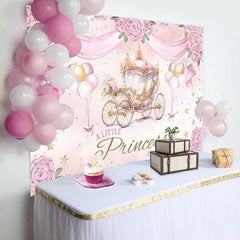 Lofaris A Little Princess Pink Floral Baby Shower Backdrop