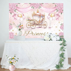 Lofaris A Little Princess Pink Floral Baby Shower Backdrop