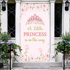 Lofaris A Little Princess Pink Floral Baby Shower Door Cover