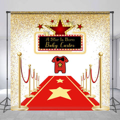 Lofaris A Star Is Born Red Carpet Custom Baby Shower Backdrop