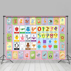 Lofaris ABC Alphabet Cute Animal Kids Educational Backdrop