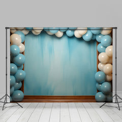 Lofaris Abstract Blue Balloons Birthday Cake Smash Backdrop