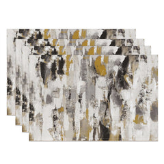 Lofaris Abstract Camouflage Marble Retro Set Of 4 Placemats