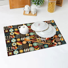 Lofaris Abstract Floral Ethnic Style Set Of 4 Placemats