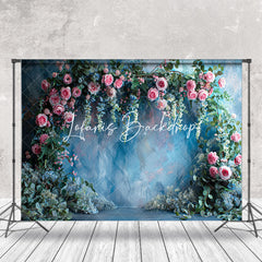 Lofaris Abstract Greenery Arch Floral Cake Smash Backdrop