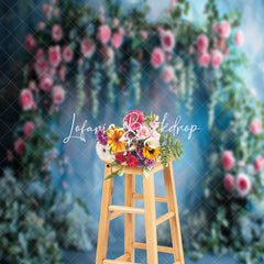 Lofaris Abstract Greenery Arch Floral Cake Smash Backdrop