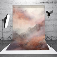 Lofaris Abstract Ink Painting Foggy Mountain Photo Backdrop