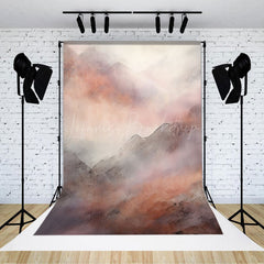 Lofaris Abstract Ink Painting Foggy Mountain Photo Backdrop