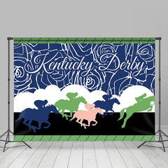 Lofaris Abstract Navy Rose Horse Kentucky Derby Backdrops