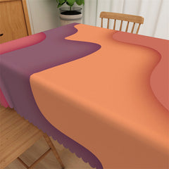 Lofaris Abstract Ombre Geometric Lines Colorful Tablecloth