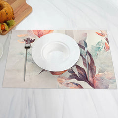 Lofaris Abstract Plant Leaves Vintage Set Of 4 Placemats