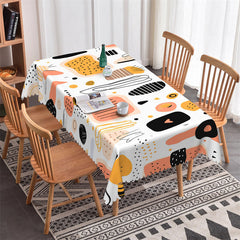 Lofaris Abstract Prints Rectangle Tablecloth For Dining Room