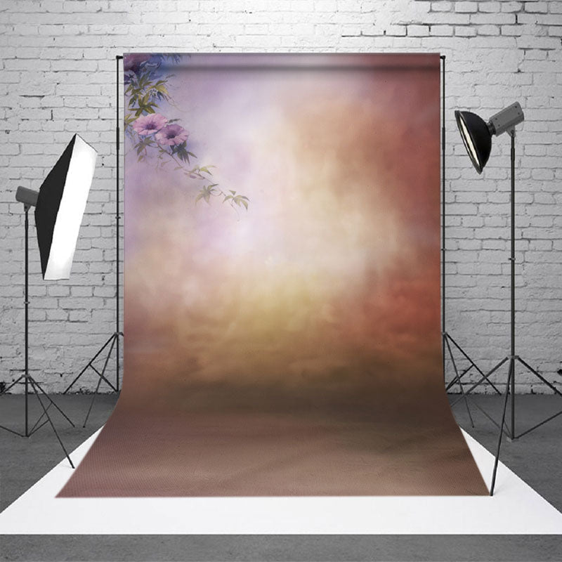 Lofaris Abstract Purple Petunias Portrait Photo Backdrop