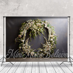 Lofaris Abstract Wall Large Wreath Wedding Photo Backdrop