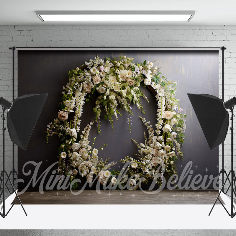 Lofaris Abstract Wall Large Wreath Wedding Photo Backdrop