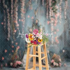 Lofaris Abstract Wall Pink Floral Tent Backdrop For Wedding