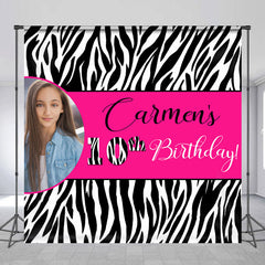 Lofaris Abstract Zebra Texture Custom 10th Birthday Backdrop