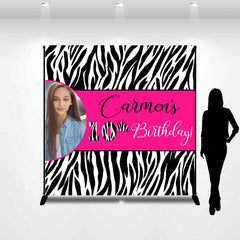 Lofaris Abstract Zebra Texture Custom 10th Birthday Backdrop