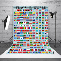 Lofaris Abundant Flags Of The World Dance Party Backdrop