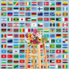 Lofaris Abundant Flags Of The World Dance Party Backdrop