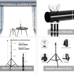 Lofaris Adjustable 6.5x6.5ft/2x2m Photo Backdrop Background Stand With Carry Bag