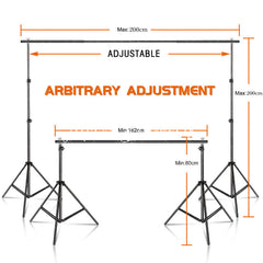 Lofaris Adjustable 6.5x6.5ft/2x2m Photo Backdrop Background Stand With Carry Bag