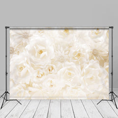 Lofaris Aesthetic White Rose Fine Art Backdrop For Photo Booth