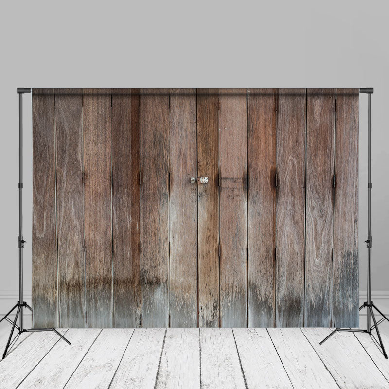 Lofaris Aged Rustic Dark Brown Wood Photography Backdrop