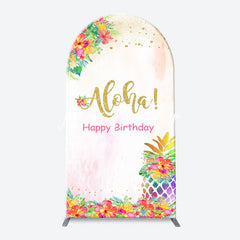 Lofaris Aloha Floral Pineapple Arch Backdrop For Birthday