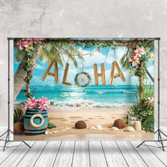 Lofaris Aloha Sandy Beach Summer Backdrop For Photography