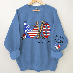 Lofaris America Flag Love Mimi Life And Kids CTH01 Sweatshirt